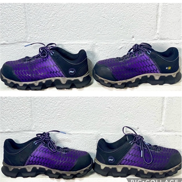 Timberland Pro Powertrain Sport Alloy Toe Work Shoes In Purple,Size 8W - Picture 3 of 10